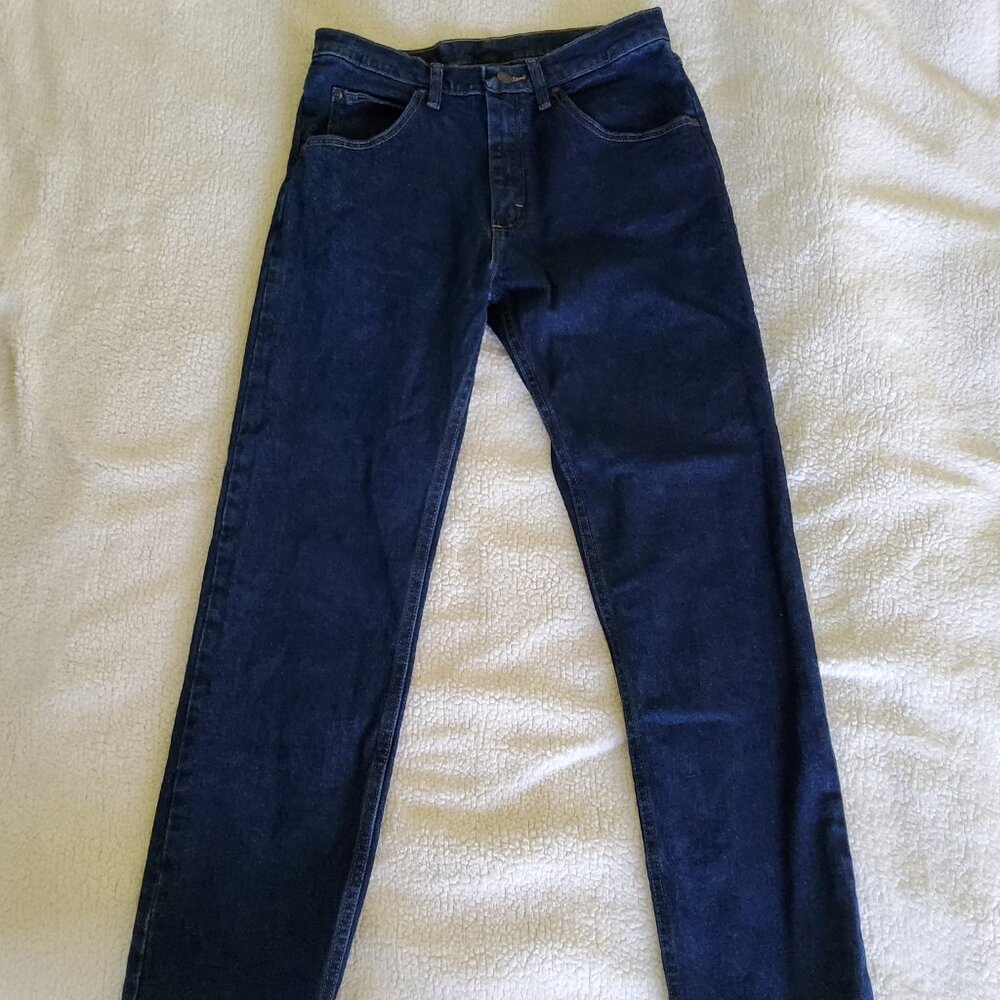 Wrangler Premium 30x30 Men's Jeans Pants Dark Blue Regular Fit EUC